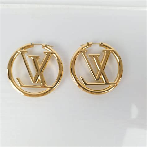 louis vuitton louise hoop earrings dupe|louis vuitton hoop earrings silver.